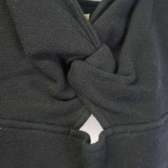 Madewell Cutout Knot Front Crop Top Black Size XL - Picture 4 of 7